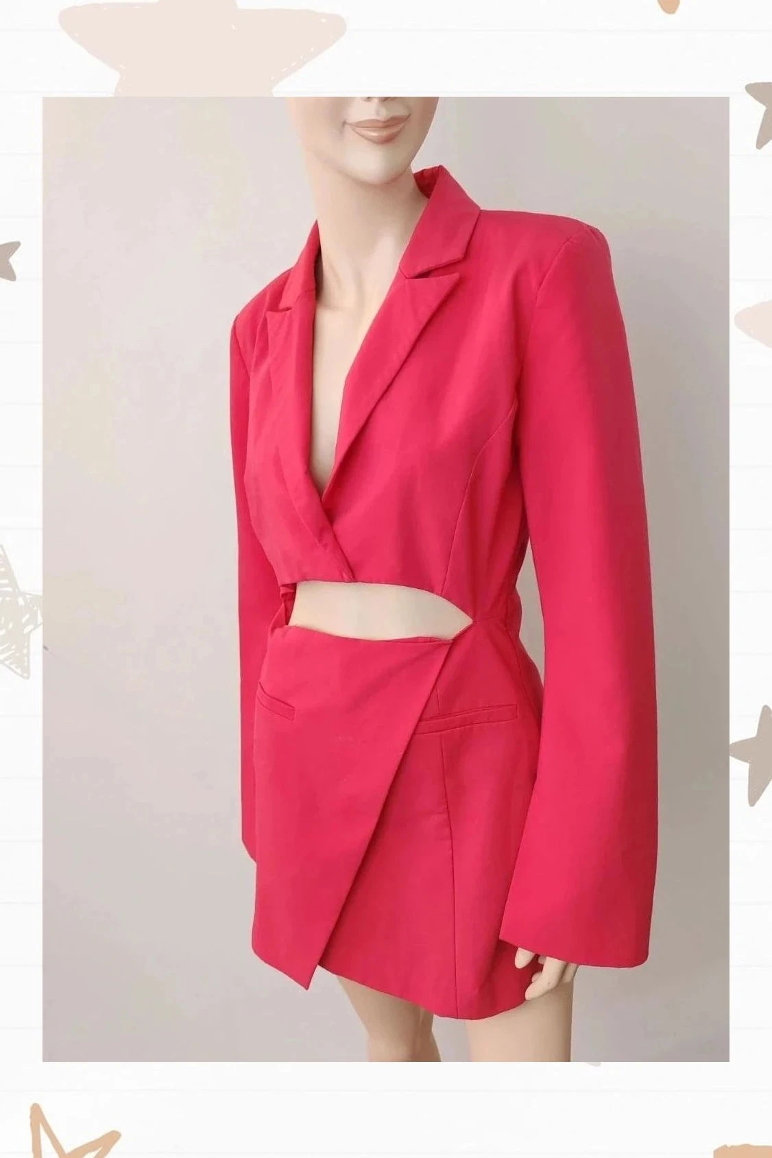 Precioso vestido blazer fucsia Zara